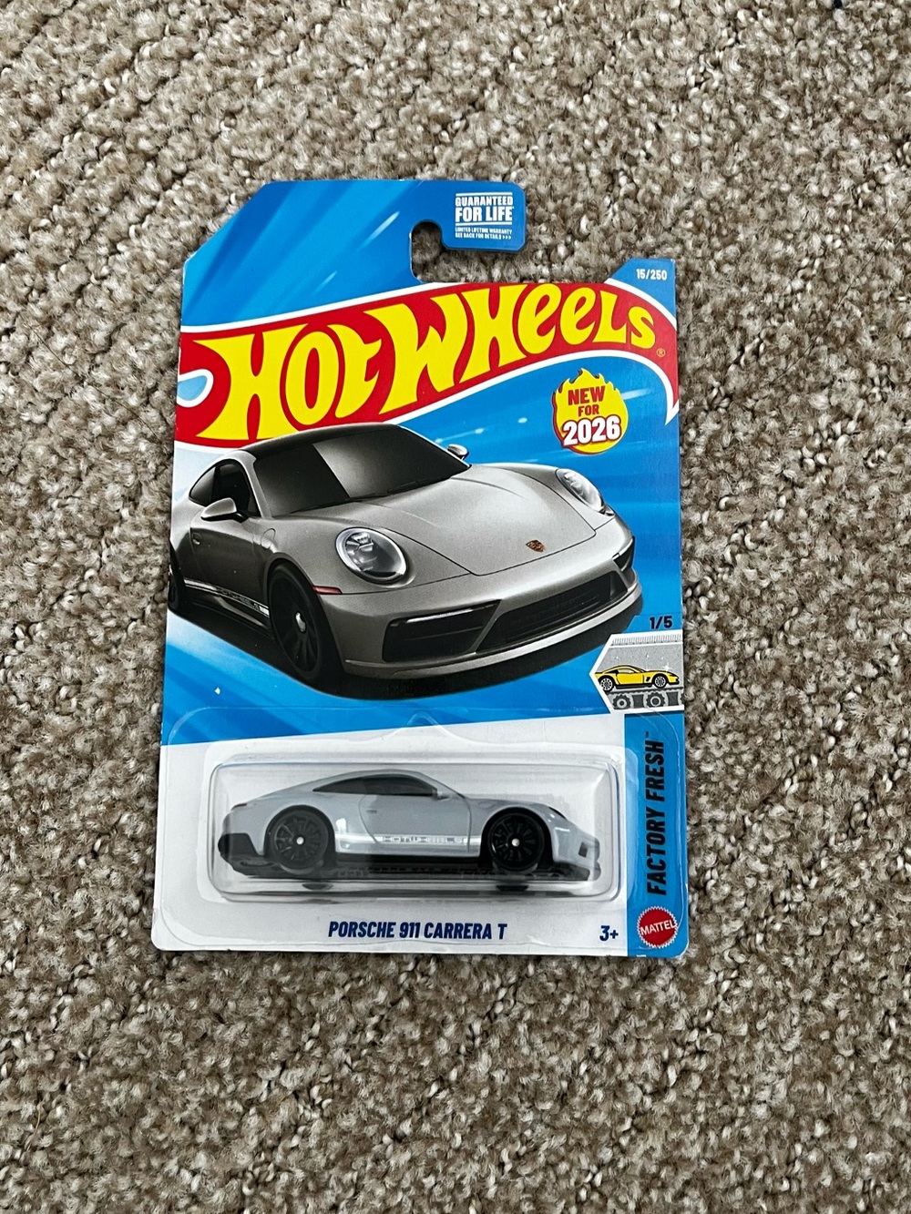 Porsche 911 Carrera T Toy Car - Silver
